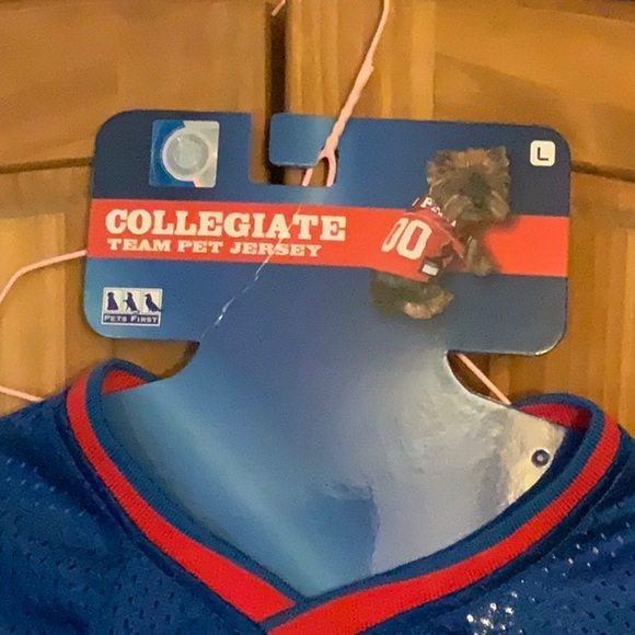 NWT COLLEGIATE TEAM PET JERSEY KANSAS JAYHAWKS SIZE LARGE 20”-24”. - Picture 4 of 6